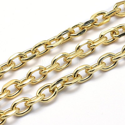 Eco-Friendly Brass Cable Chains KK-P155-53G-NR-1