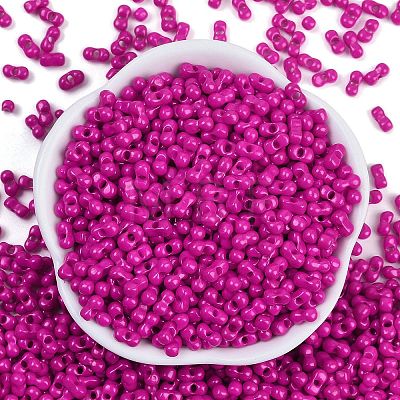 Baking Paint Glass Seed Beads SEED-K010-A06-1