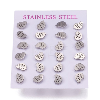 304 Stainless Steel Stud Earrings EJEW-N045-03P-1