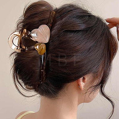 Resin & Rhinestone Claw Hair Clips PHAR-Z008-01A-1