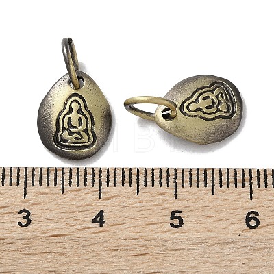 Tibetan Style Brass Pendants KK-M284-30AB-1