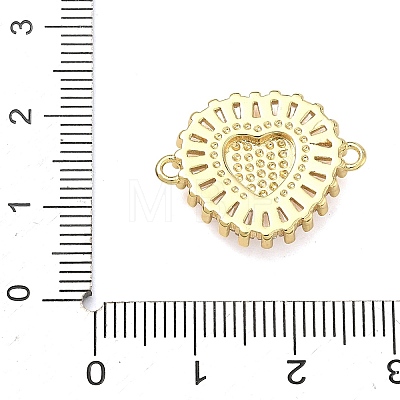 Brass Pave Clear Cubic Zirconia Connector Charms KK-A293-12G-1
