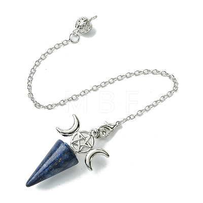 Natural Dyed Lapis Lazuli Cone Dowsing Pendulum Big Pendants G-C114-01P-18-1