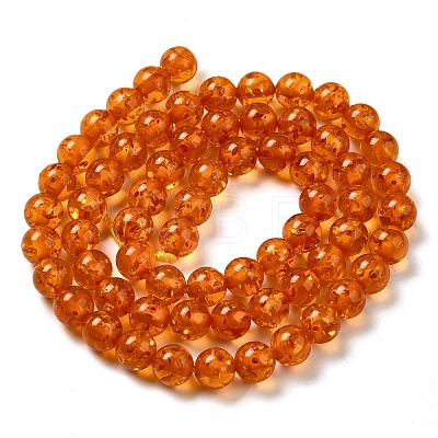 Resin Imitation Amber Beads Strands RESI-Z017-01A-1