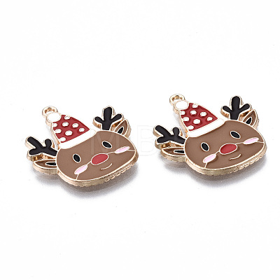 Eco-Friendly Alloy Enamel Pendants X-ENAM-Q437-064-NR-1