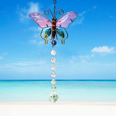 Crystal Ball Chandelier Suncatcher Prisms Hanging Ornament BUER-PW0001-135B-1