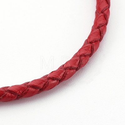 Braided Leather Cord Bracelet Making MAK-L018-05B-1
