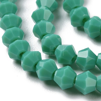 Opaque Solid Color Imitation Jade Glass Beads Strands GLAA-F029-P4mm-07-1
