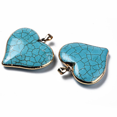 Synthetic Turquoise Pendants G-Q998-022A-1