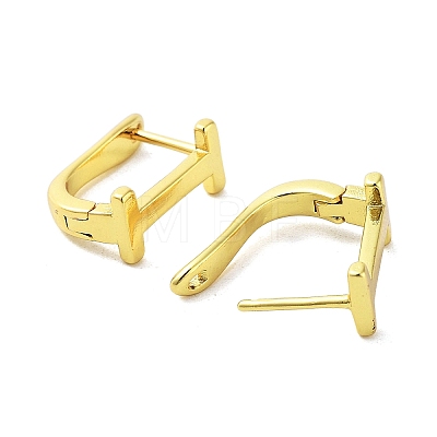 Brass Letter Stud Earrings for Women EJEW-A038-01I-G-1