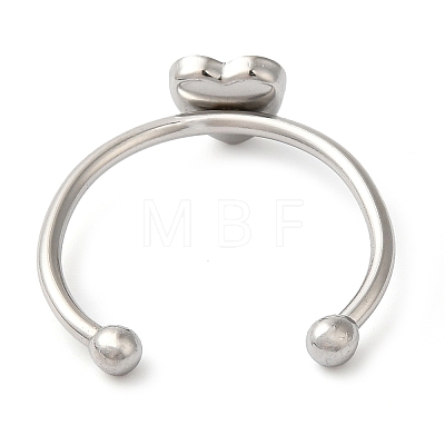 304 Stainless Steel Open Cuff Ring Components STAS-I306-01P-1