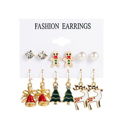 6 Pairs Alloy Enamel Earring Sets WG06580-09-1