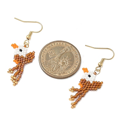 304 Stainless Steel MIYUKI Glass Seed Beads Bird Dangle Earrings EJEW-MZ00555-03-1