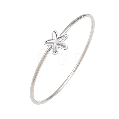 304 Stainless Steel Bangles for Women BJEW-N040-01C-P-1