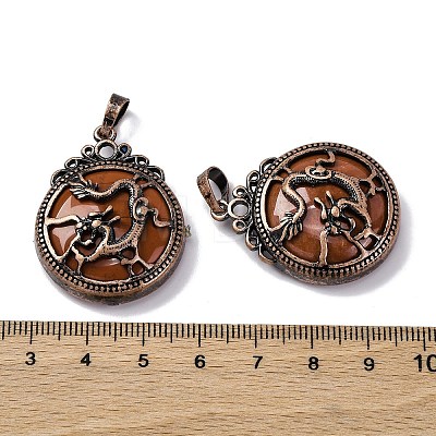 Natural Red Jasper Pendants G-A241-02R-14-1