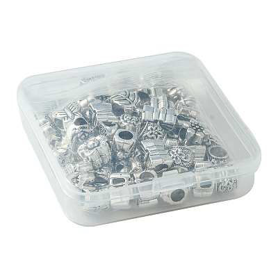 60Pcs 10 Style Tibetan Style Alloy European Beads TIBEB-FS0001-06-1