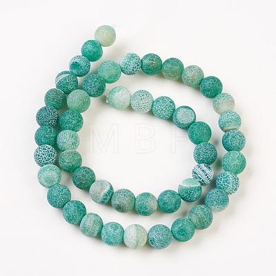 Natural Weathered Agate Beads Strands X-G-G589-8mm-08-1