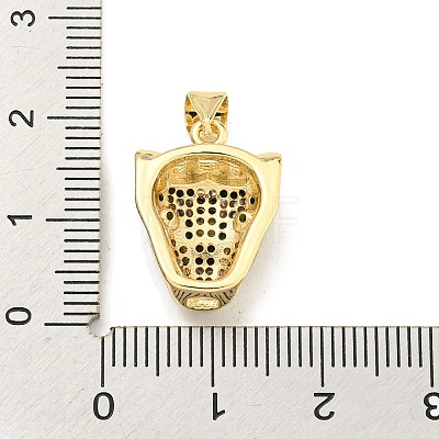 Brass Micro Pave Cubic Zirconia Pendants KK-K354-13H-G-1