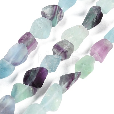 Raw Rough Natural Fluorite Beads Strands G-G116-B01-01-1