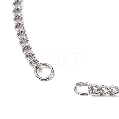 Adjustable 304 Stainless Steel Curb Chains Bracelet Making AJEW-JB01213-01-1