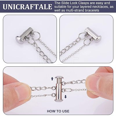 Unicraftale 304 Stainless Steel Clasps Sets STAS-UN0010-94P-1