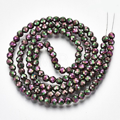 Electroplate Non-magnetic Synthetic Hematite Beads Strands G-T114-60A-1