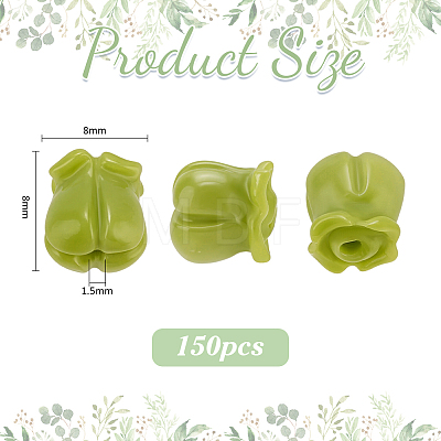 150Pcs Opaque Resin Imitation Shell Beads RESI-PH0002-77A-1