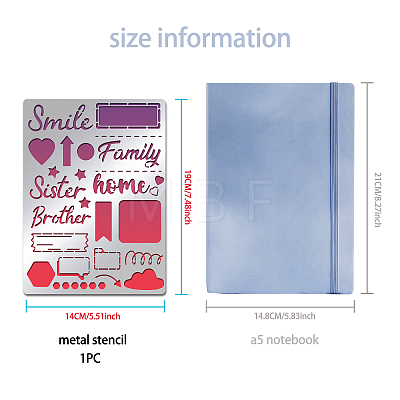 Custom Family Theme Stainless Steel Cutting Dies Stencils DIY-WH0289-018-1