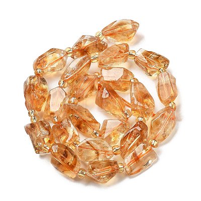 Natural Citrine Beads Strands G-H074-C02-03-1