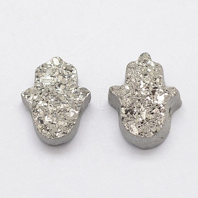 Hamsa Hand Druzy Crystal Beads G-F535-46A-1