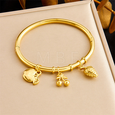 304 Stainless Steel Charm Bangles WG8D240-03-1