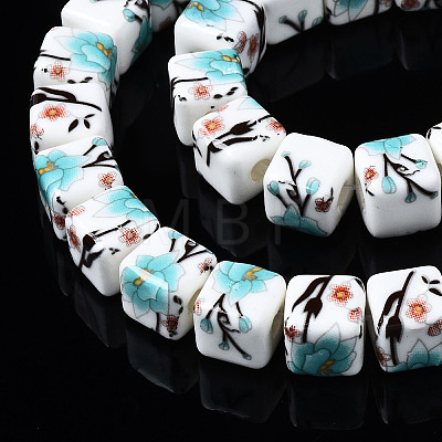 Handmade Porcelain Ceramic Beads Strands PORC-S502-044-1