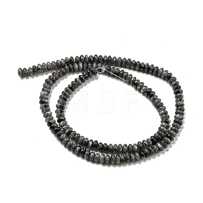 Natural Larvikite Beads Strands G-K343-C06-02-1