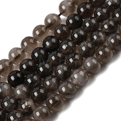 Natural Smoky Quartz Beads Strands X-G-B167-A09-4mm-1