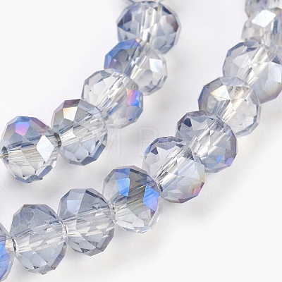 Electroplate Glass Beads Strands GLAA-K027-HR-B04-1