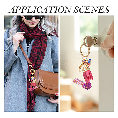 Alloy Resin Butterfly Keychains KEYC-TADJ0002-02G-V-1