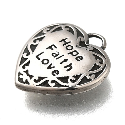 Retro 304 Stainless Steel Pendants STAS-L284-18AS-05-1