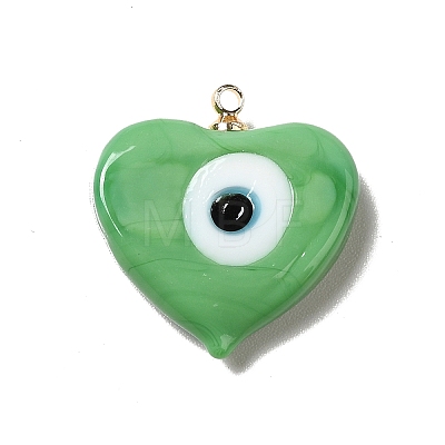 Handmade Lampwork Pendants LAMP-E030-01G-06-1