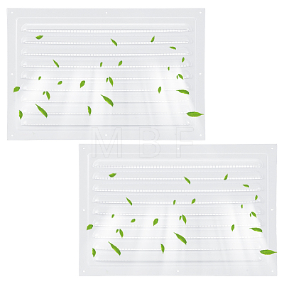 Aluminum Rectangle Wall Vent Grille Cover AJEW-WH0410-220B-01-1