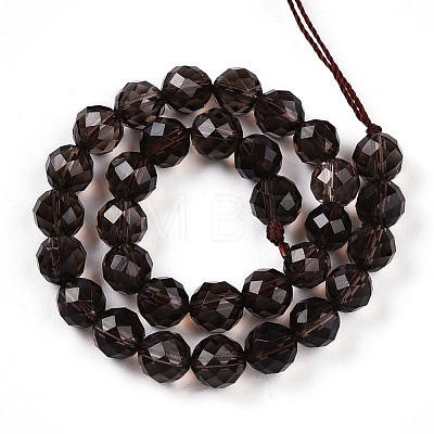 Natural Smoky Quartz Beads Strands G-S345-6mm-19-1