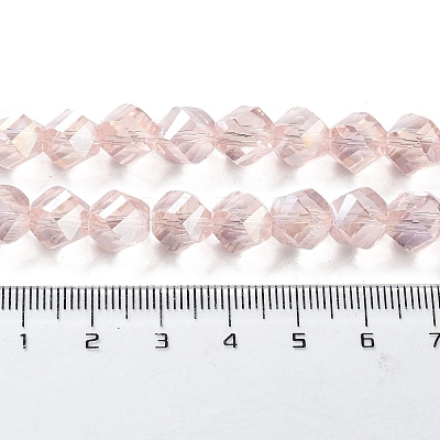 Electroplate Glass Beads Strands EGLA-R031-10mm-01-1
