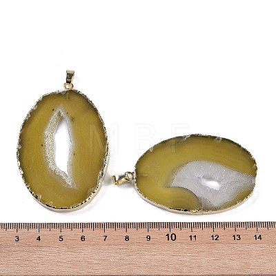 Natural Agate Big Pendants KK-F868-29G-04-1