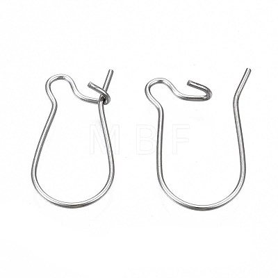 304 Stainless Steel Hoop Earring Findings STAS-S117-008B-01-1