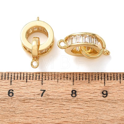 Brass Pave Clear Cubic Zirconia Tube Bails CU-CBA2907-12G-1