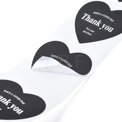 500Pcs Heart with Thank You Roll Stickers DIY-U008-01E-1