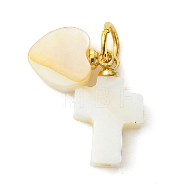 Natural Shell Pendants PALLOY-JF05398-1