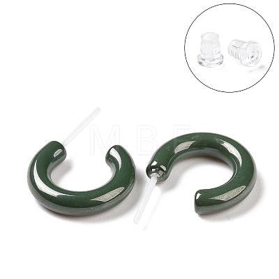 Hypoallergenic Bioceramics Zirconia Ceramic Ring Stud Earrings EJEW-Z023-02A-1