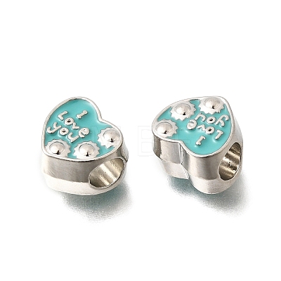 Alloy Enamel European Beads MPDL-F020-07P-1