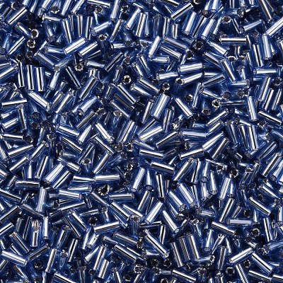 Plated Glass Bugle Beads SEED-S046-01A-26-1