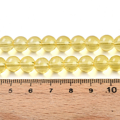 Baking Paint Transparent Glass Beads Strands DGLA-N006-8mm-04-1